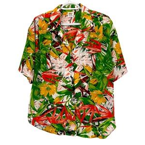 Vintage Elite Jungle Themed Nature Button Down